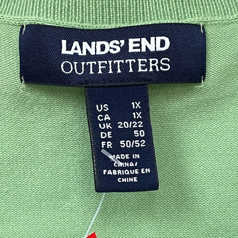 Lands' End Green Sweater Size 1X - Picture 3 of 4
